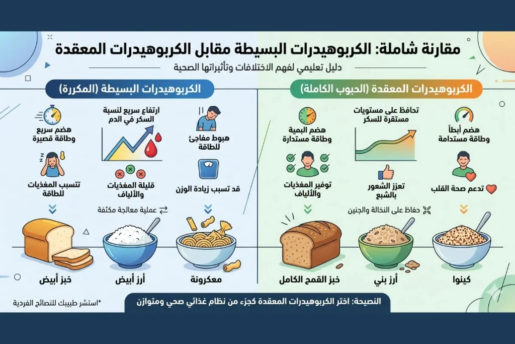 دليل الكاربوهيدرات الشامل