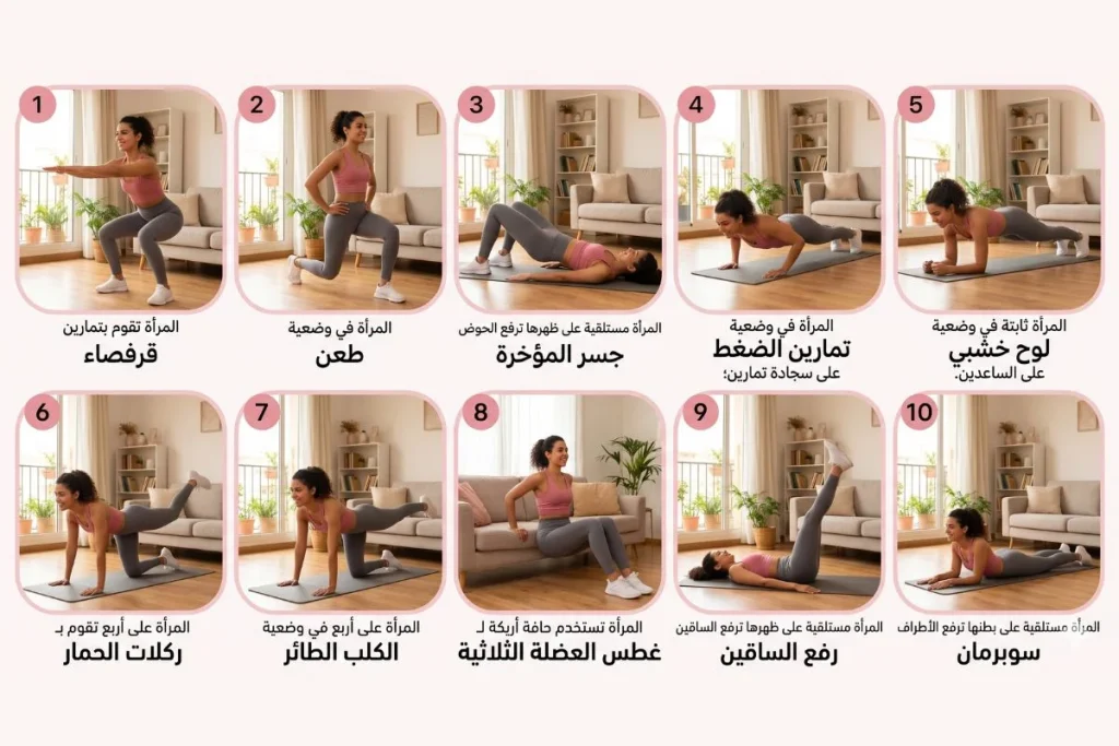 تمارين المقاومة للنساء في المنزل