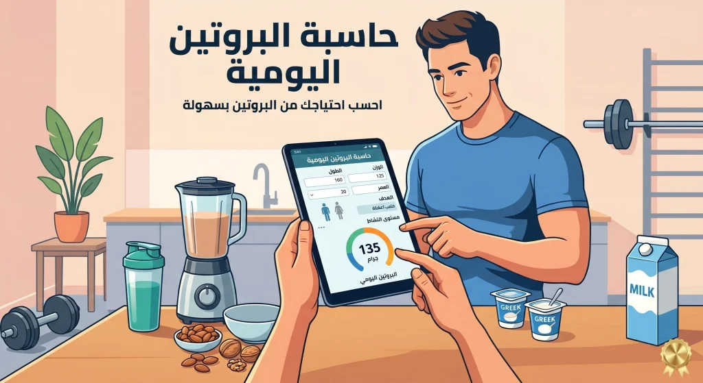 حاسبة البروتين اليومية